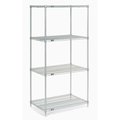 Nexel 5 Tier Chrome Wire Shelving Starter Unit, 30W x 18D x 63H 18306C5